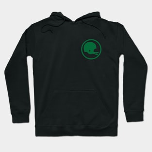 Two-Bar Helmet Minimalist Logo (Green) Hoodie